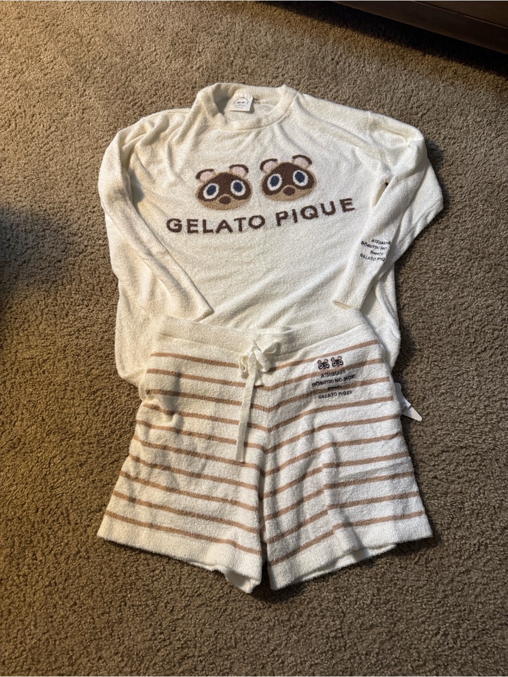 Gelato Pique x Animal Crossing sleep top and sleep shorts set